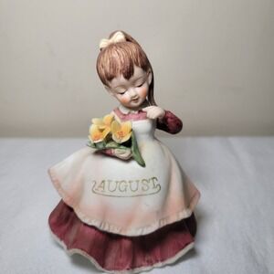 Vintage Geo Z Lefton August Birthday Girl Figurine